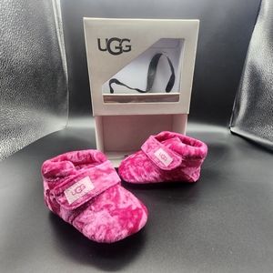 UGG Bixbee Velvet Pink Baby Shoe Bootie New In Box
